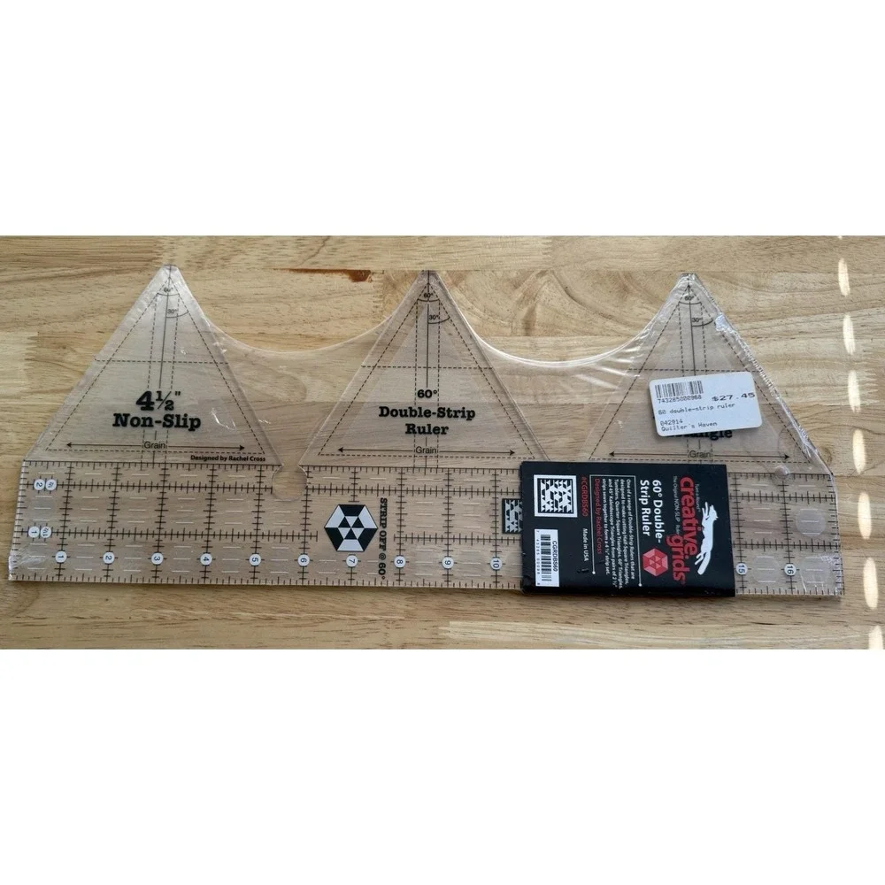 Creative Grids 60 Degree Double-Strip Quilt Ruler New Sealed